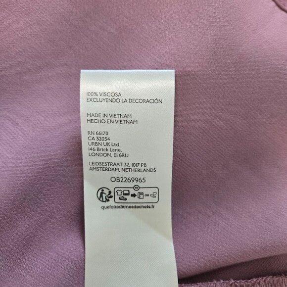 FREE PEOPLE  Lucia Two Piece Set Pink Satin Lace Bohemian Outfit Size Small NWOT - Picture 11 of 12